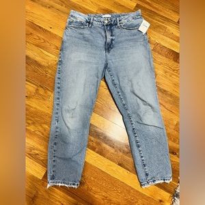 NWT Good American Good Girlfriend high rise Straight leg jeans